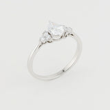 Pear Side Stone Ring