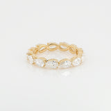 Pear Milgrain Eternity Band
