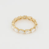 Pear Milgrain Eternity Band