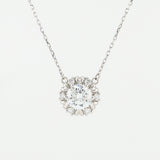 Round Halo Necklace
