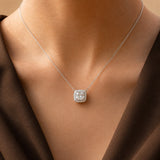 Cushion Halo Necklace