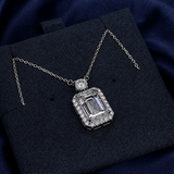 Emerald Halo Necklace