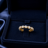 Pear Milgrain Eternity Band