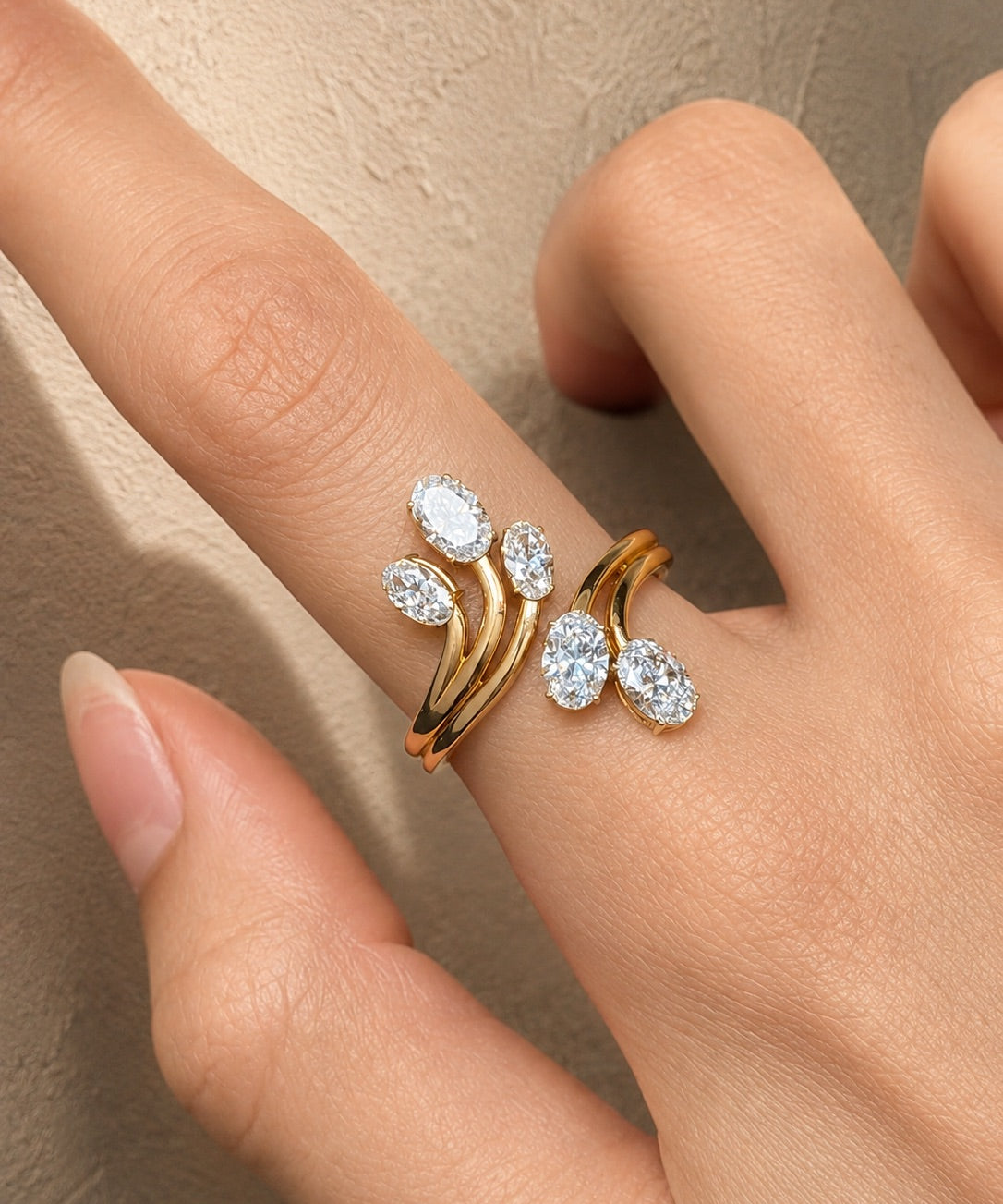 Oval Cascade Ring