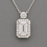 Emerald Halo Necklace