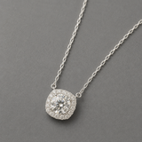 Round Halo Necklace