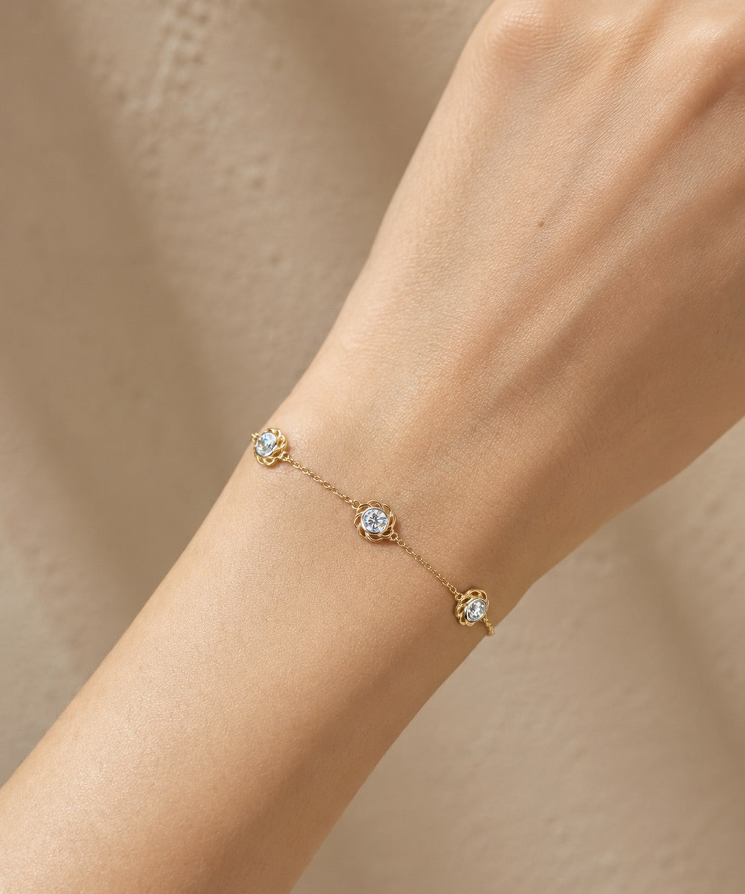 Petal Frame Station Bracelet