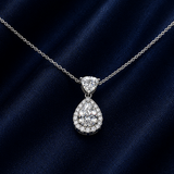 Pear Halo Pendant