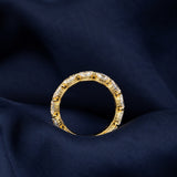 Pear Milgrain Eternity Band
