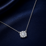 Round Halo Necklace