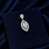 Marquise Halo Pendant