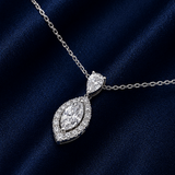 Marquise Halo Pendant