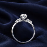 Oval Three-Stone Bridal Set