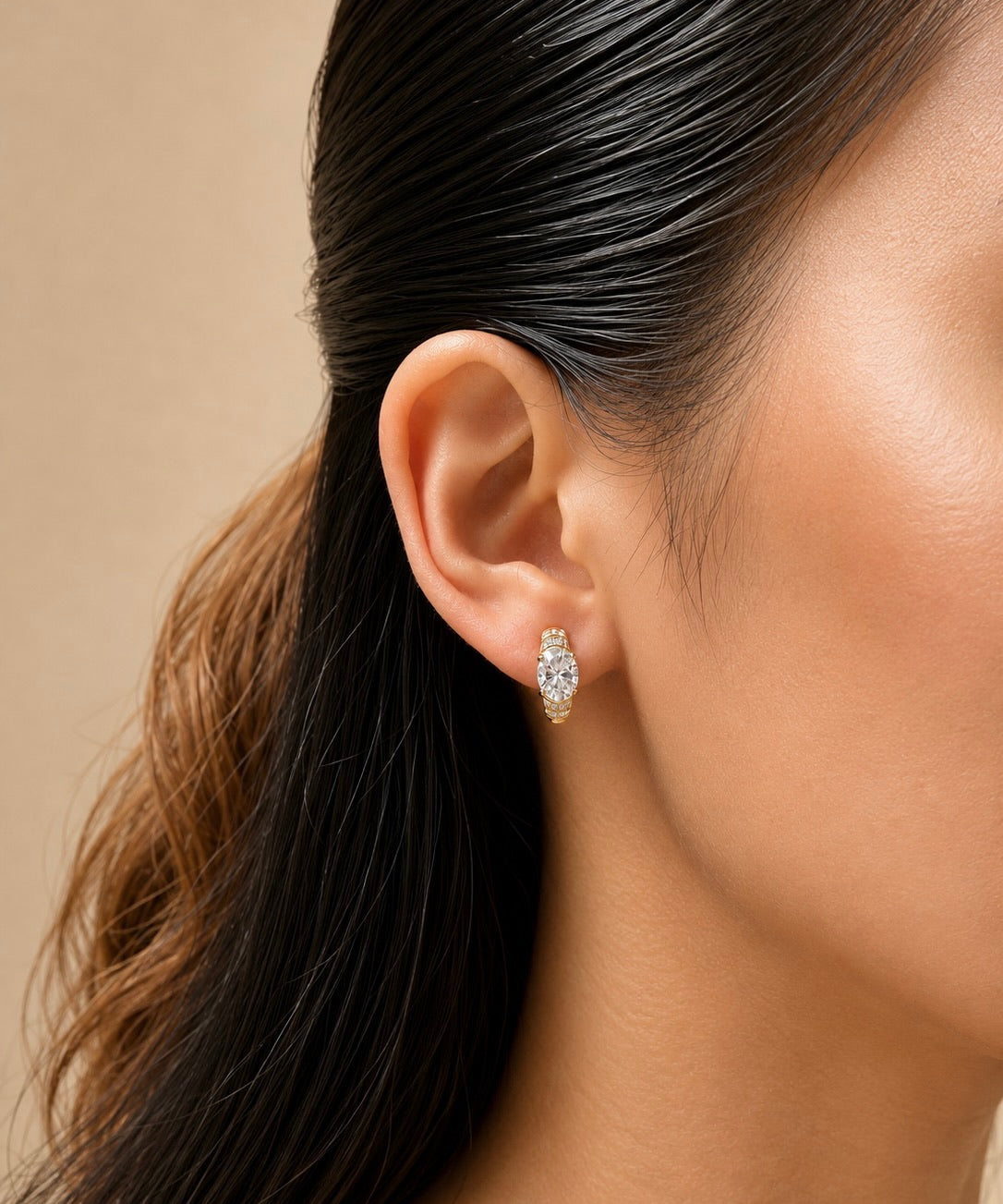 Oval Heritage Stud