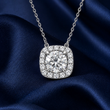 Round Halo Necklace
