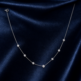 Round Gold Station Necklace