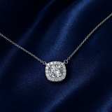 Round Halo Necklace
