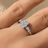 Oval Three-Stone Bridal Set