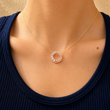Open Circle Pavé Pendant