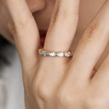 Pear Milgrain Eternity Band