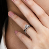 Oval Three-Stone Bridal Set
