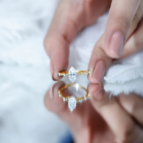 Marquise Side Stone Ring