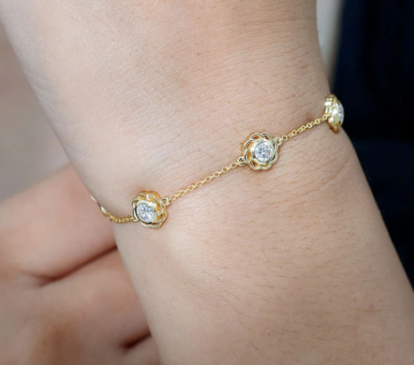 Petal Frame Station Bracelet