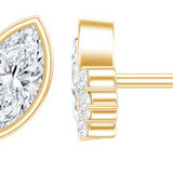 Bezel Marquise Cluster Stud