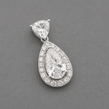 Pear Halo Pendant