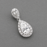 Pear Halo Pendant