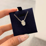 Oval Solitaire Pendant 2CT in hand