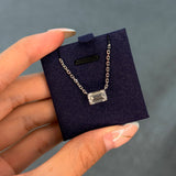 Emerald Solitaire Pendant 2CT in hand
