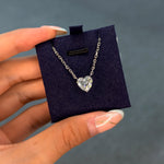 Heart Solitaire Pendant 2CT in hand