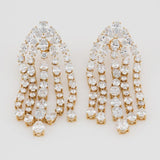 Lab Grown Diamond Chandelier Earrings 11 ct 14K Yellow Gold