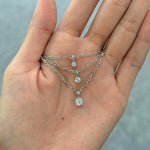 Lab Grown Diamond Solitaire Necklace 925 Sterling Silver
