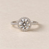 Round Halo Engagement Ring 1.5ct