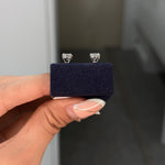 Pear Lab Grown Diamond Stud Earrings 1 ct 18K White Gold