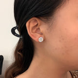 Round Solitaire Stud 3ct
