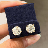 Round Solitaire Stud 3ct