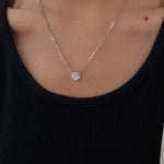 Round Solitaire Necklace – photo 2
