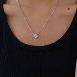 Round Solitaire Necklace – photo 2