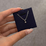 Lab Grown Diamond Solitaire Necklace 925 Sterling Silver