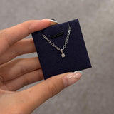 Lab Grown Diamond Solitaire Necklace 925 Sterling Silver