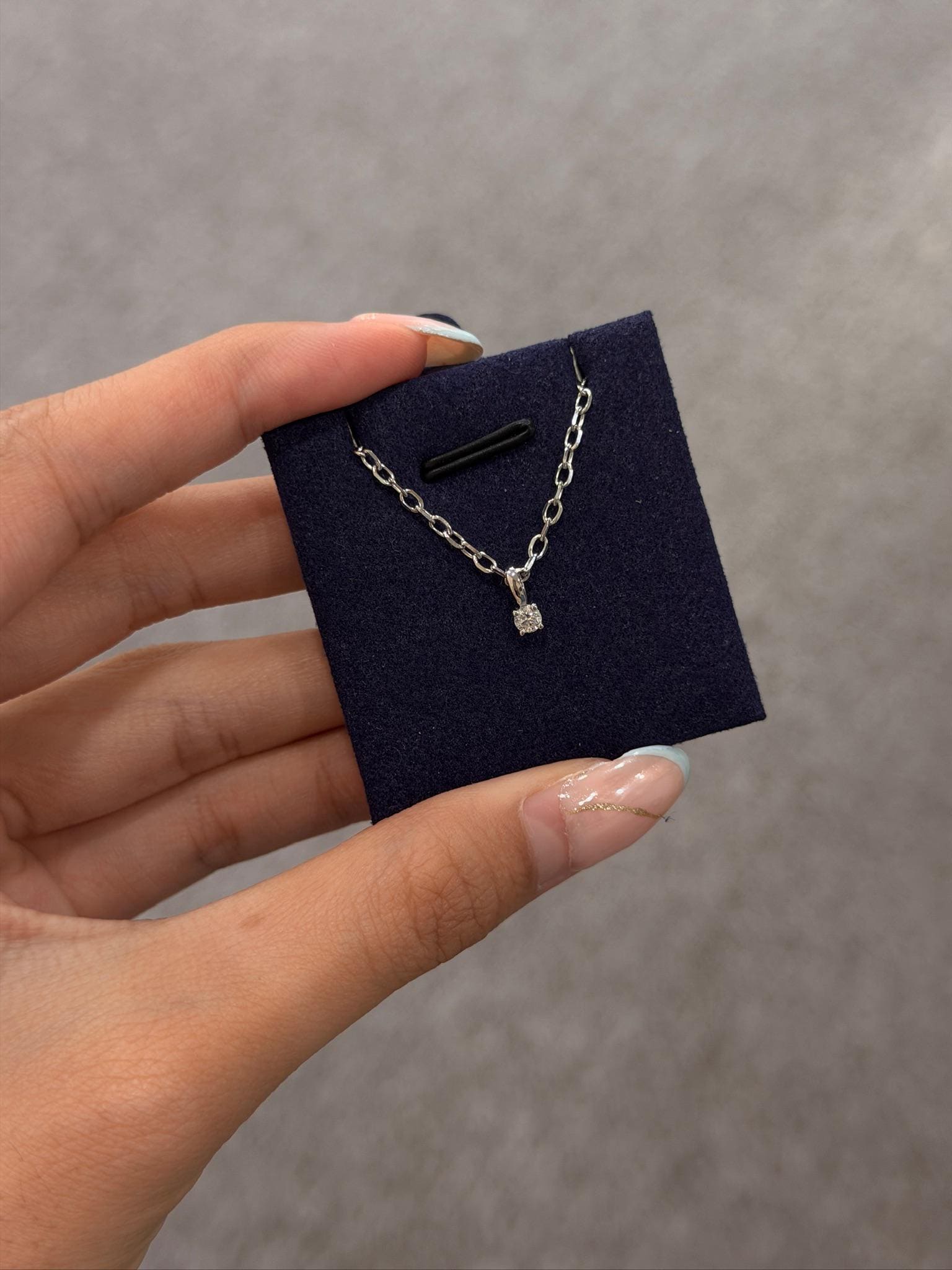 Lab Grown Diamond Solitaire Necklace 925 Sterling Silver