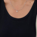 Lab Grown Diamond Solitaire Necklace 925 Sterling Silver