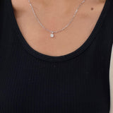 Lab Grown Diamond Solitaire Necklace 925 Sterling Silver