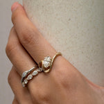 Marquise Lab Grown Diamond Ring 925 Sterling Silver Curved Band