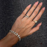 Marquise Lab Grown Diamond Ring 925 Sterling Silver Curved Band