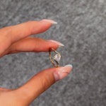1.02 ct Asscher Lab Grown Diamond Ring 9K Yellow Gold Bypass