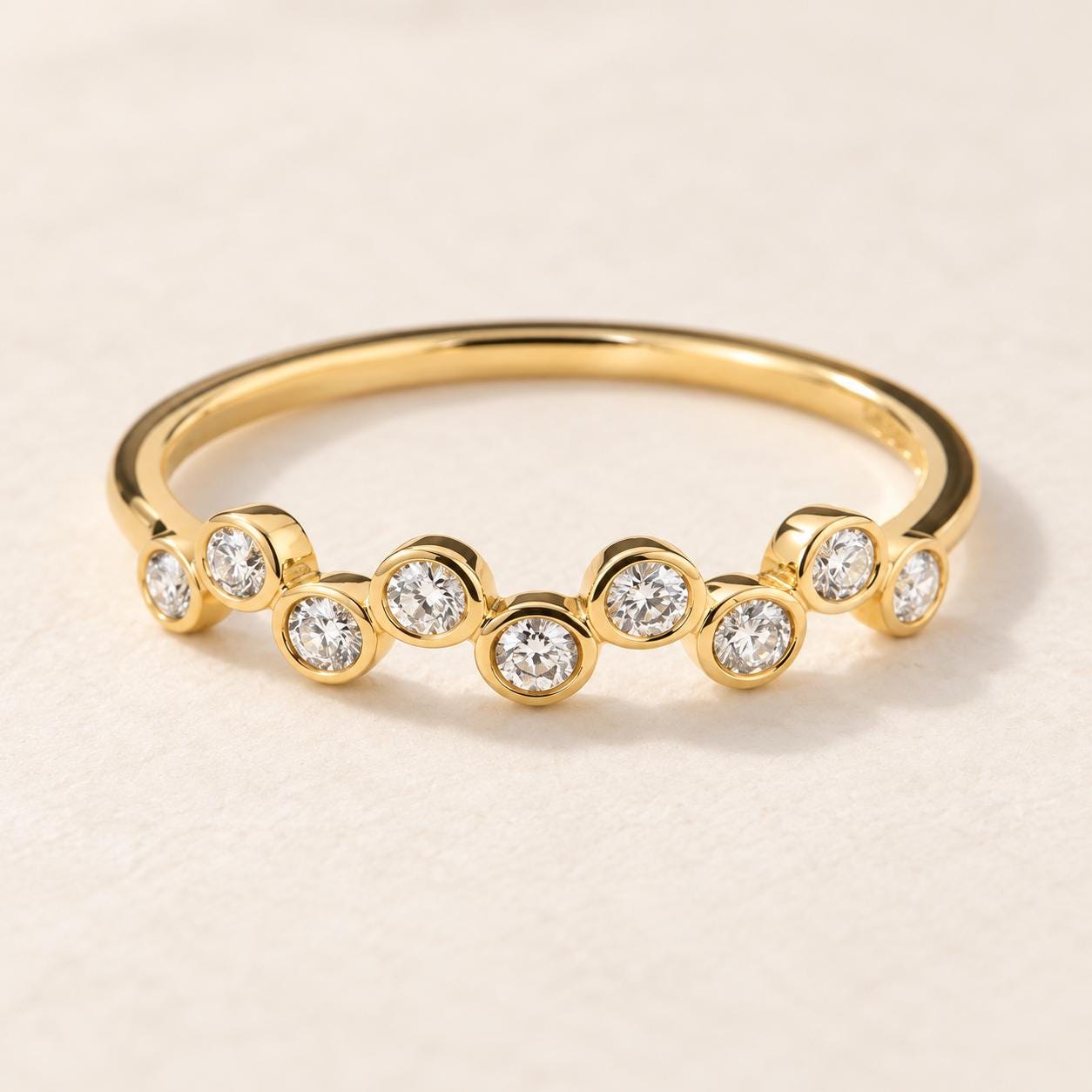 Zigzag Bezel Stacking Ring